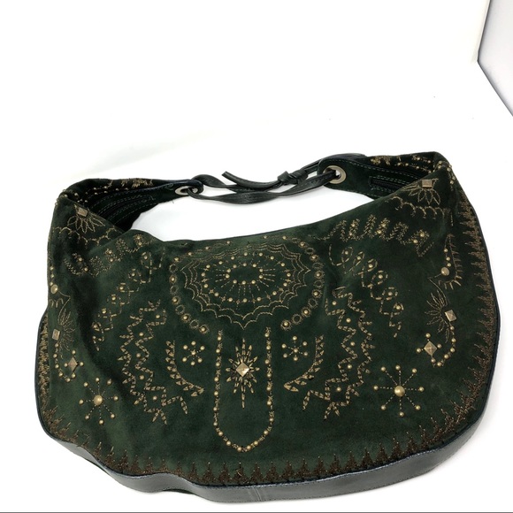 DONALD J. PLINER suede green hobo, made in Italy, NWOT - Picture 6 of 10